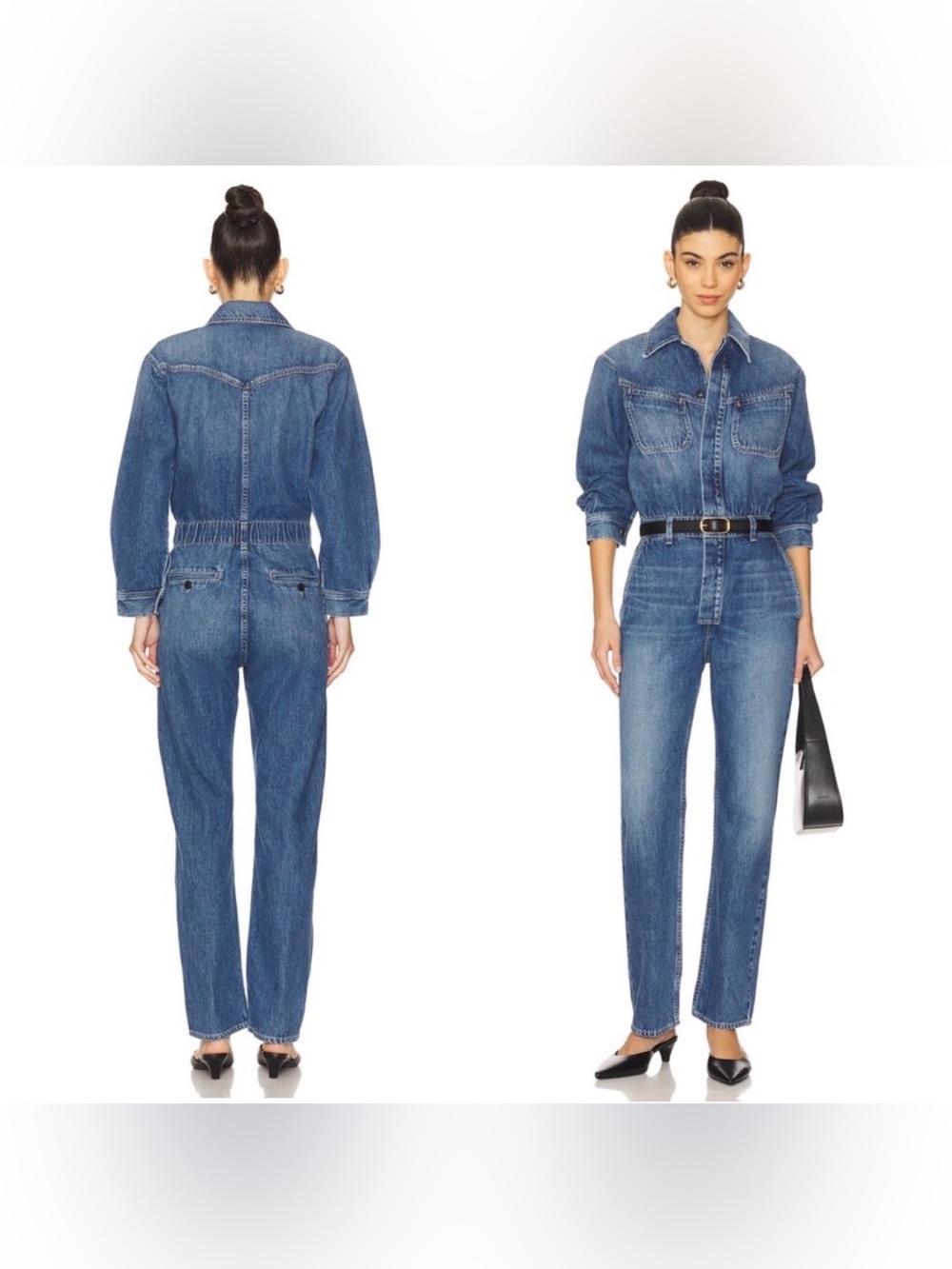 Citizens Of Humanity‎ Solene Polished Jumpsuit Blue Size 14